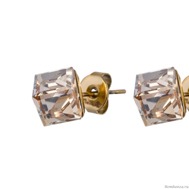 Пусеты Fiore Luna, Crystal Champagne, SWE0127/2 CH G Пусеты Fiore Luna, Crystal Champagne, SWE0127/2 CH G